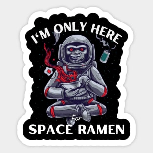 Monkey astronaut ramen Sticker